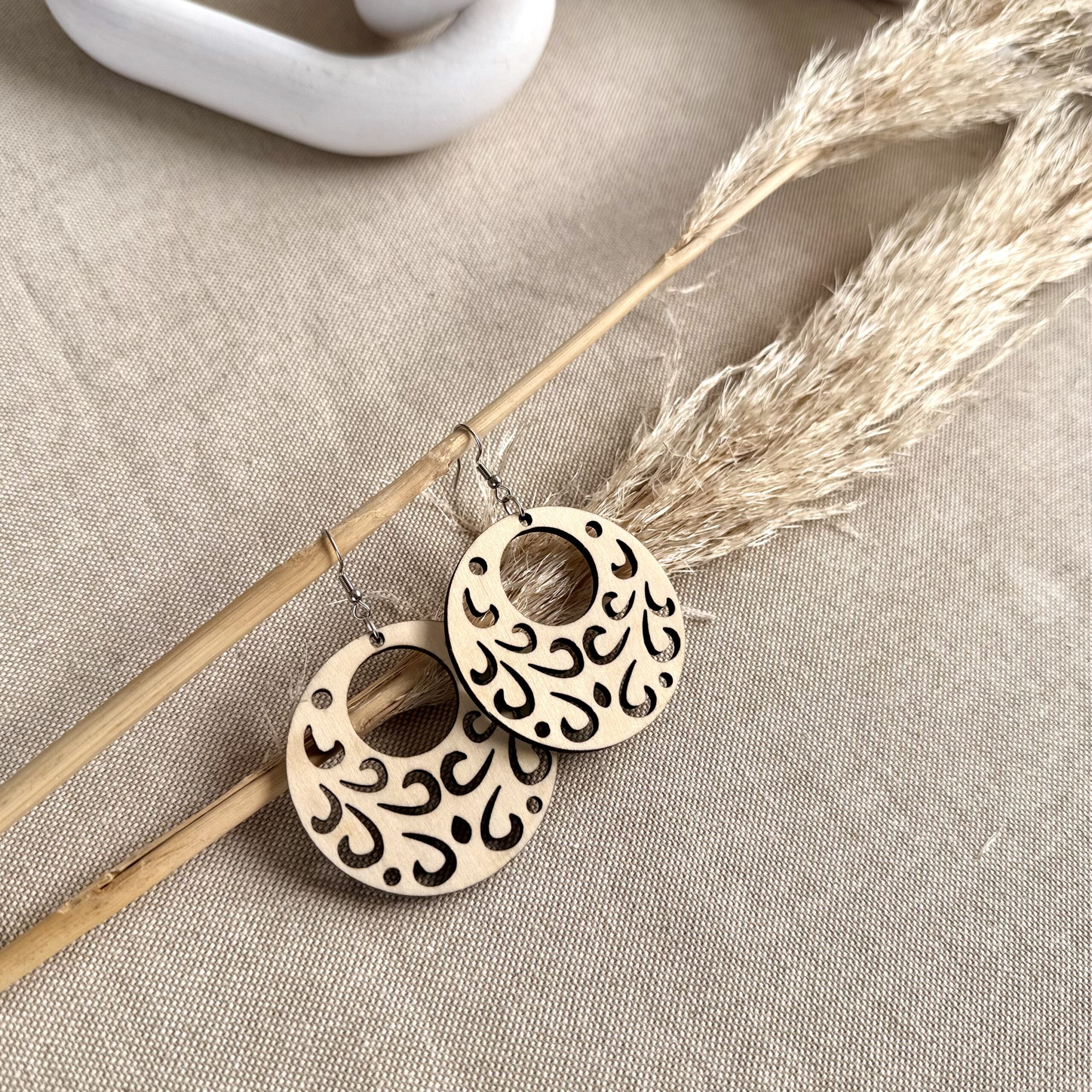 Boucles d’oreilles en bois