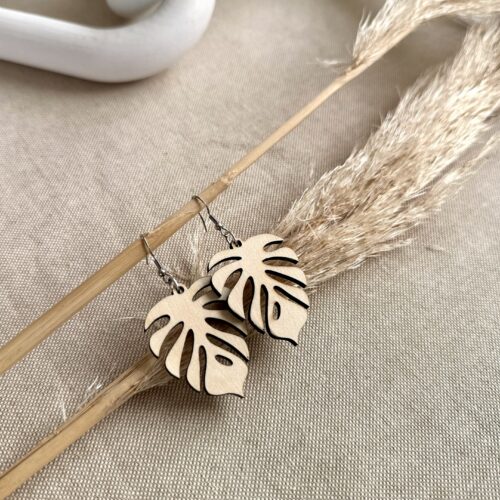 boucles d'oreilles monstera